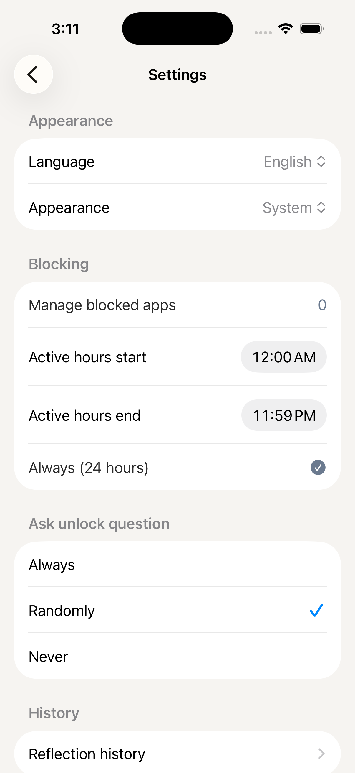 Nowly mood check-in when opening a blocked app